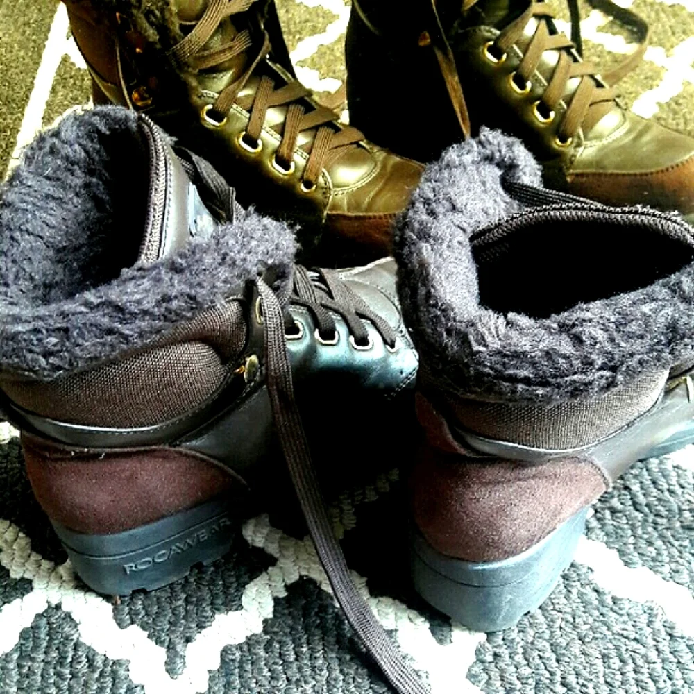 Rocawear Brown and Gold Winter Boots , size 8.5 - Picture 7 of 8